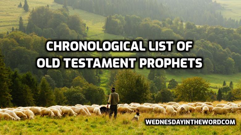 Chronological List of Old Testament Prophets