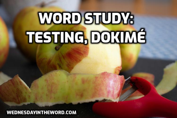 Word Study: testing, dokime | WednsedayintheWord.com